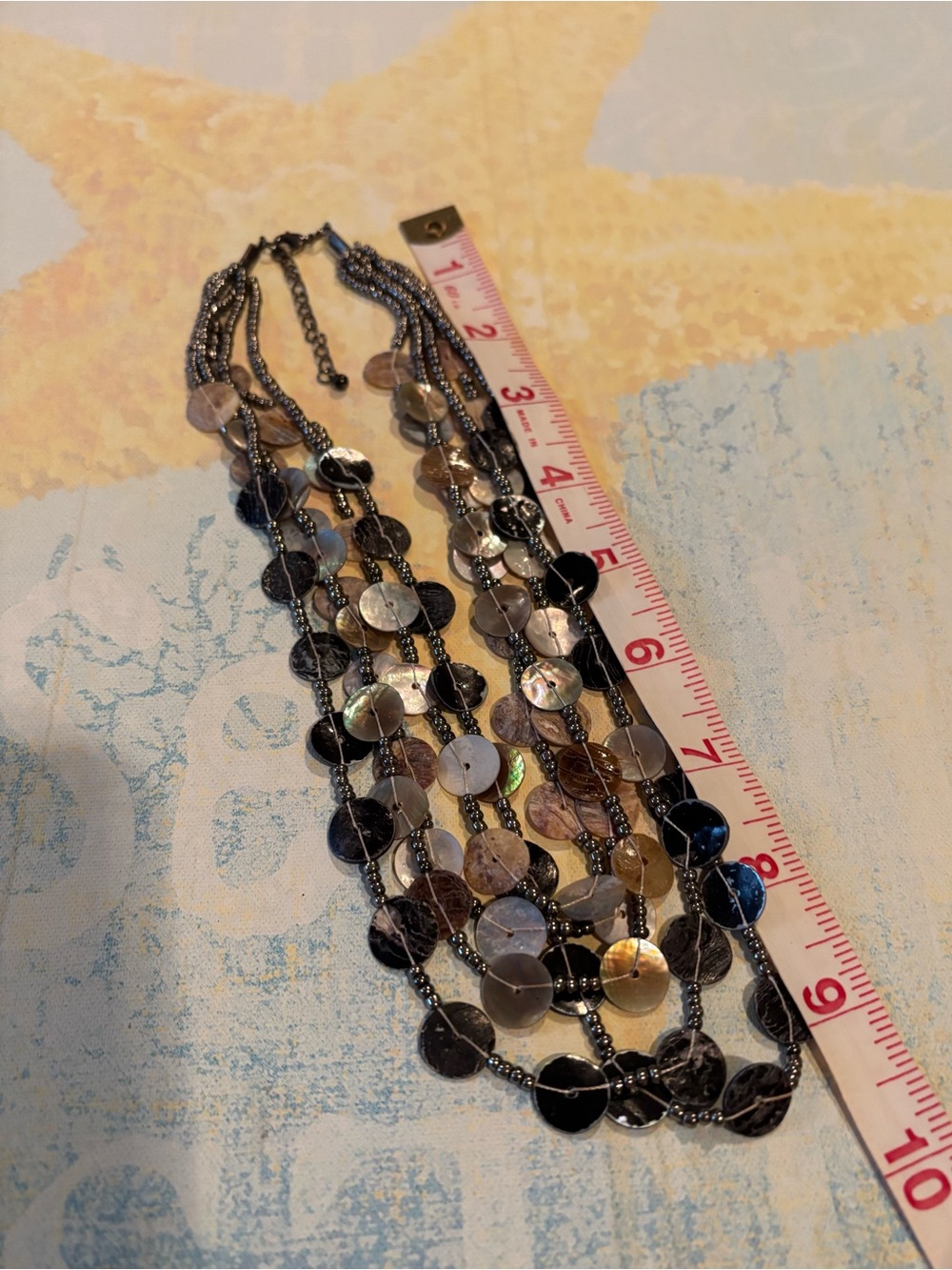 Lot of 7 unique necklaces, beaded, shells, pearl beads,bronze look $23.00. - Picture 6 of 16